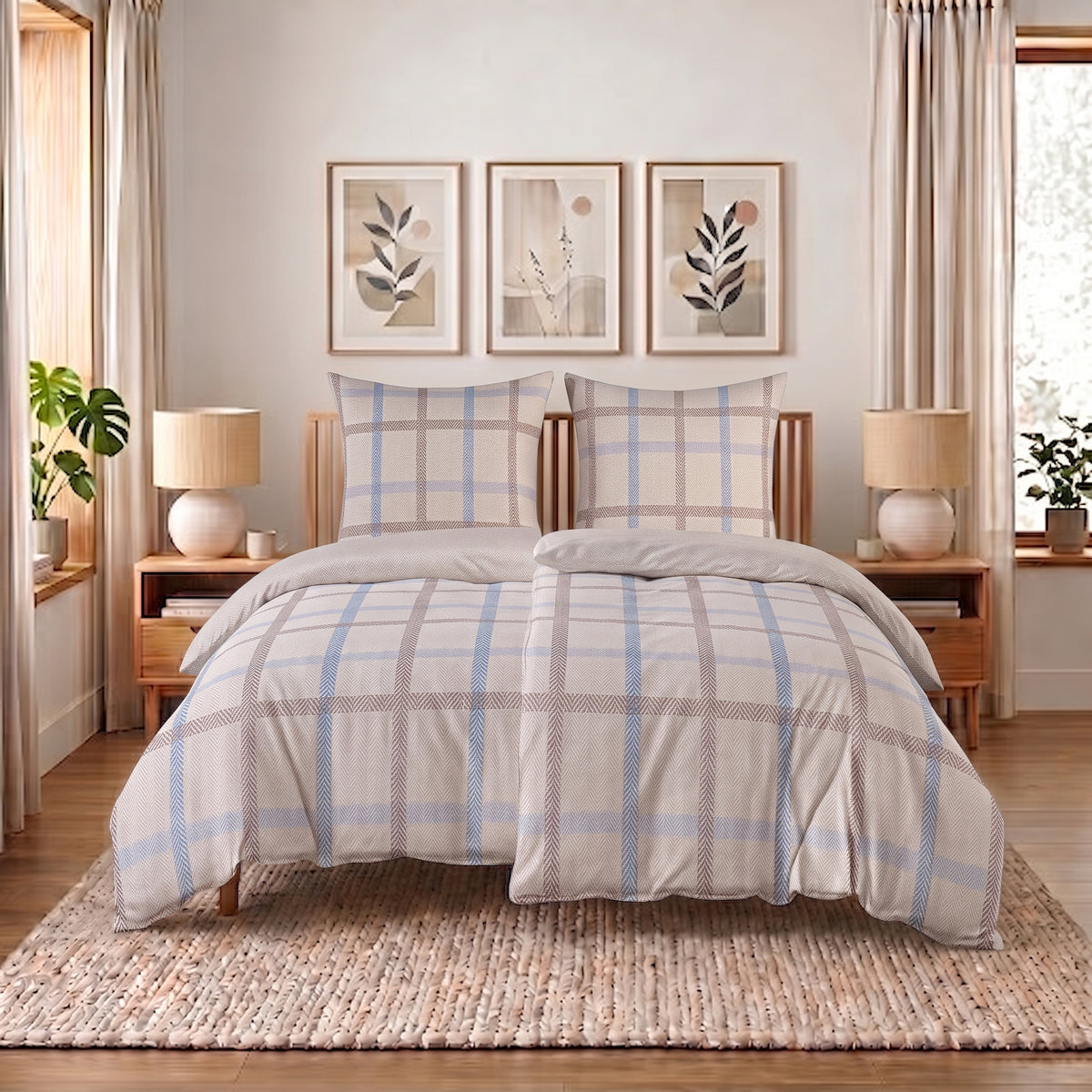Bettwäsche Peak Beige, Reißverschluss, 80x80 cm Kissenbezug, Polycotton – Bild 10