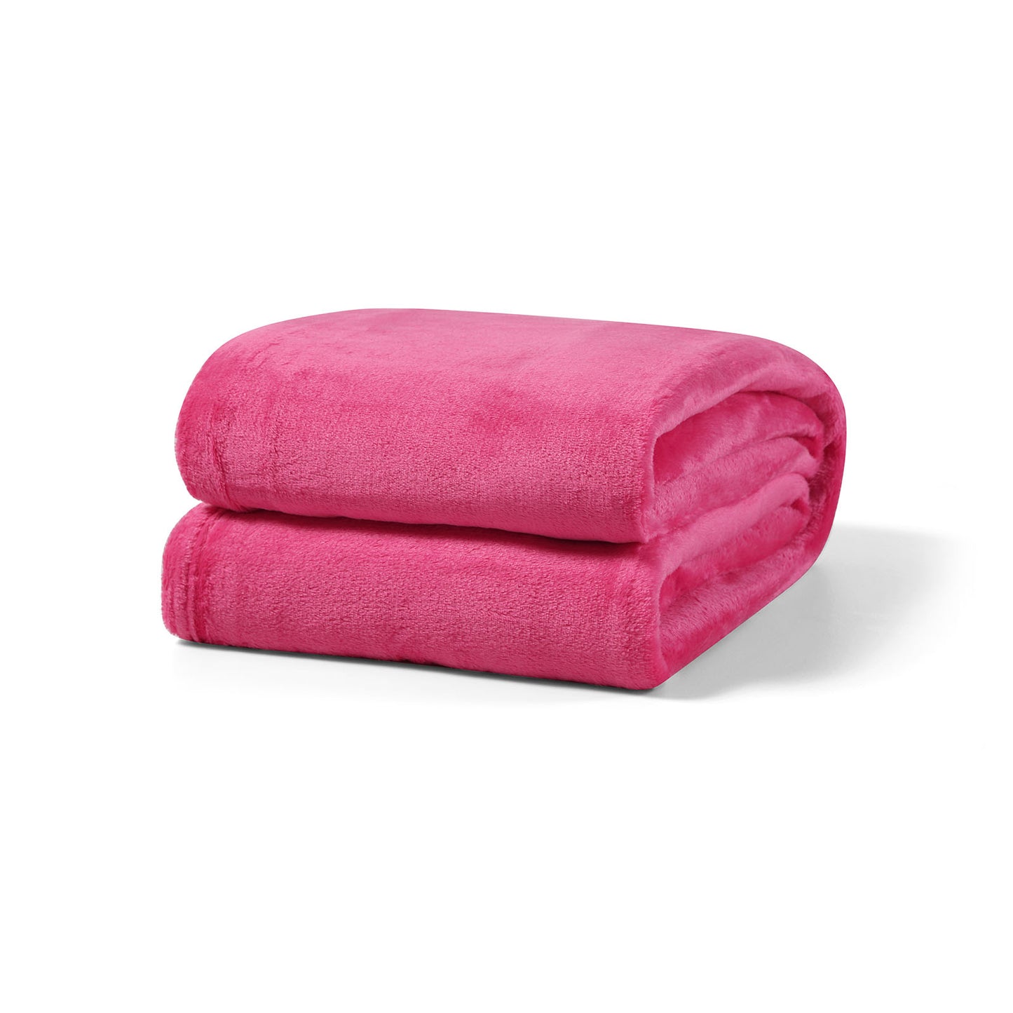 Fleece-Decke, dicke Kuscheldecke aus Fleece, Rosa