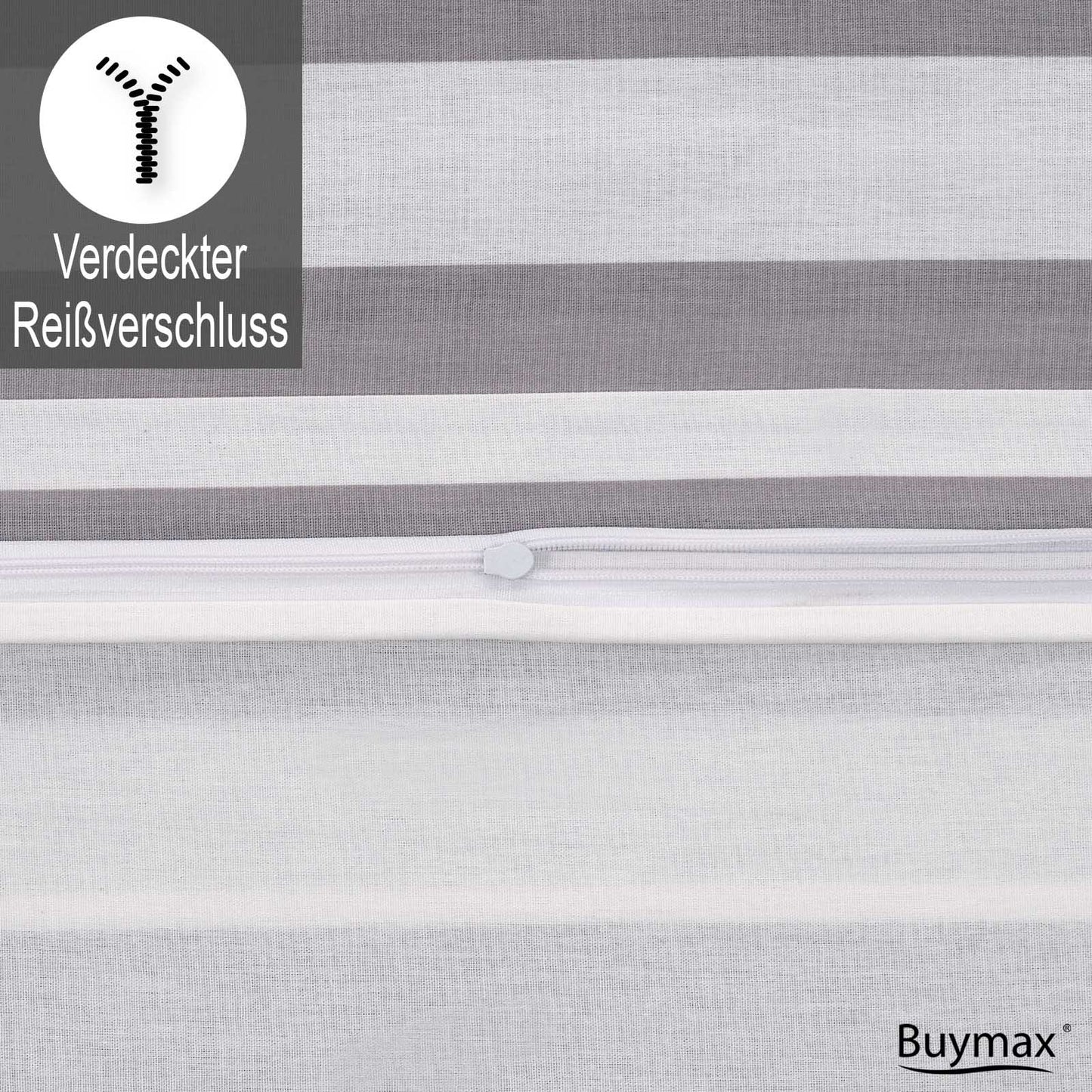 Renforcé Bettwäsche "Aspara", 100% Baumwolle, Reißverschluss