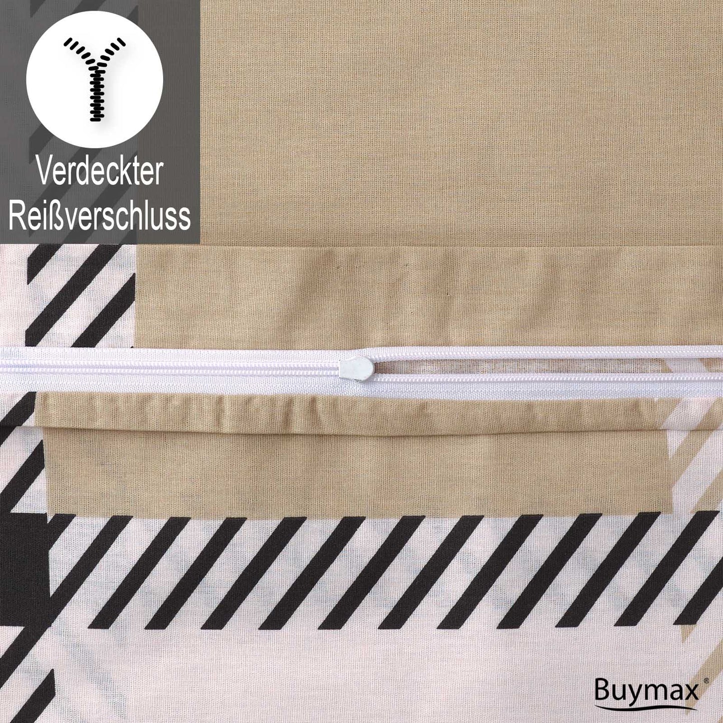 Renforce Bettwäsche "Jurado", 100% Baumwolle, Reißverschluss