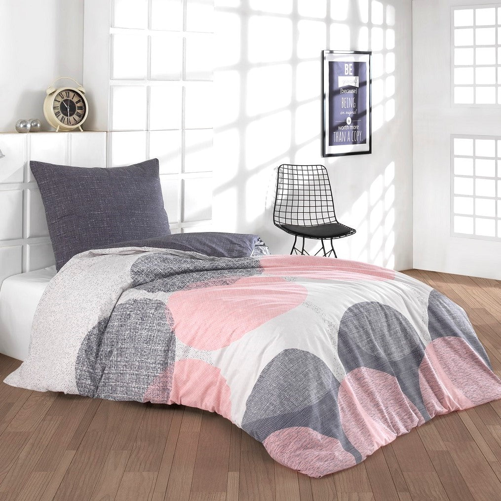 Buymax Renforcé Bettwäsche 100% Baumwolle – Leron Design & 80x80 cm