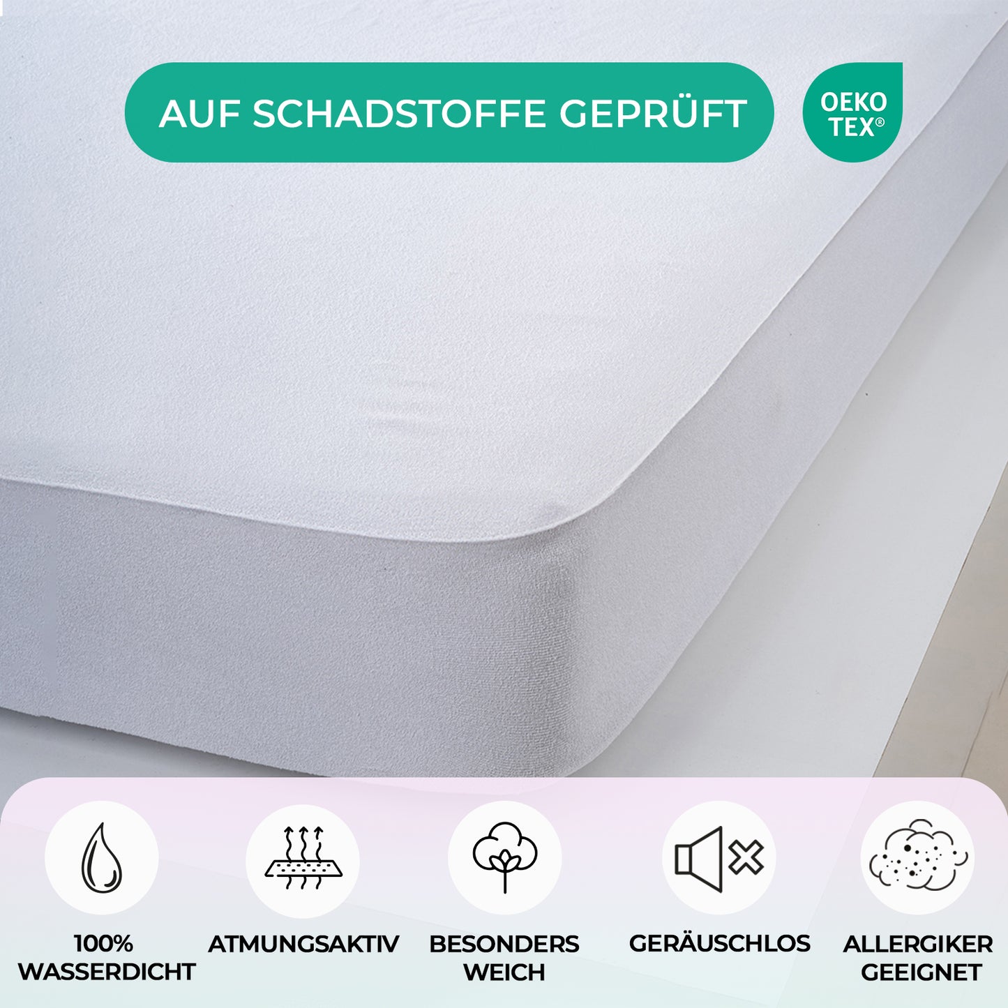 Matratzenschoner Rundumgummi, Wasserdicht