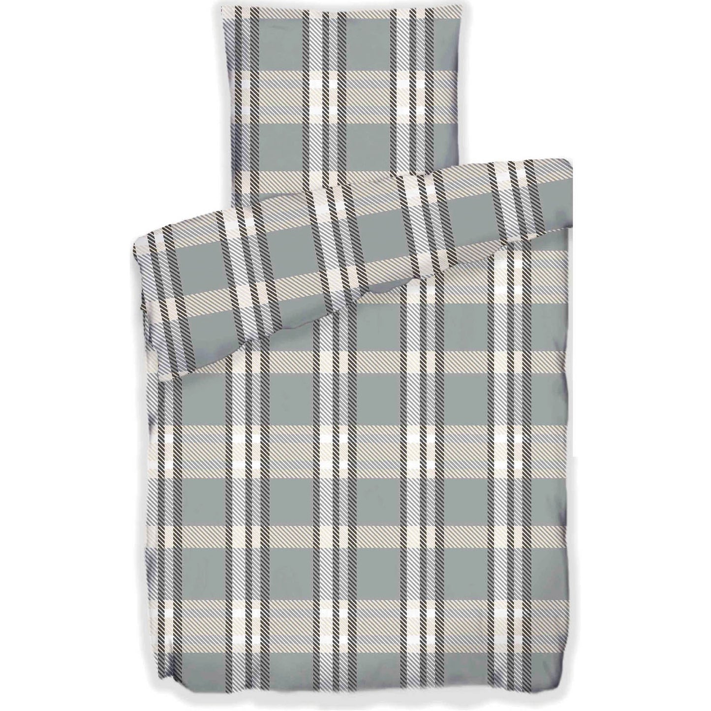 Fleece Bettwäsche "Kästchen", kariert, Winterbettwäsche