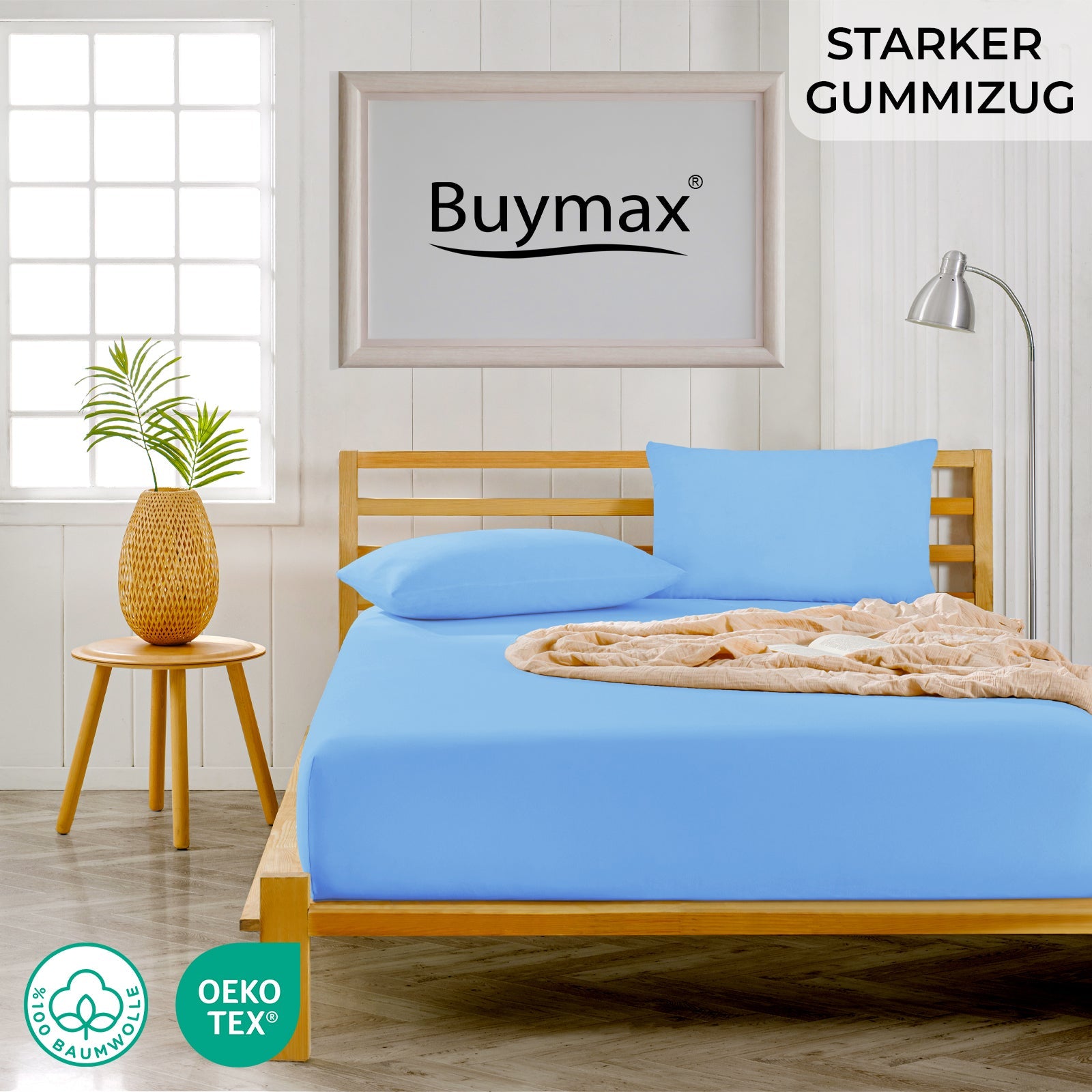 Jersey Spannbettlaken 140x200 cm - Buymax