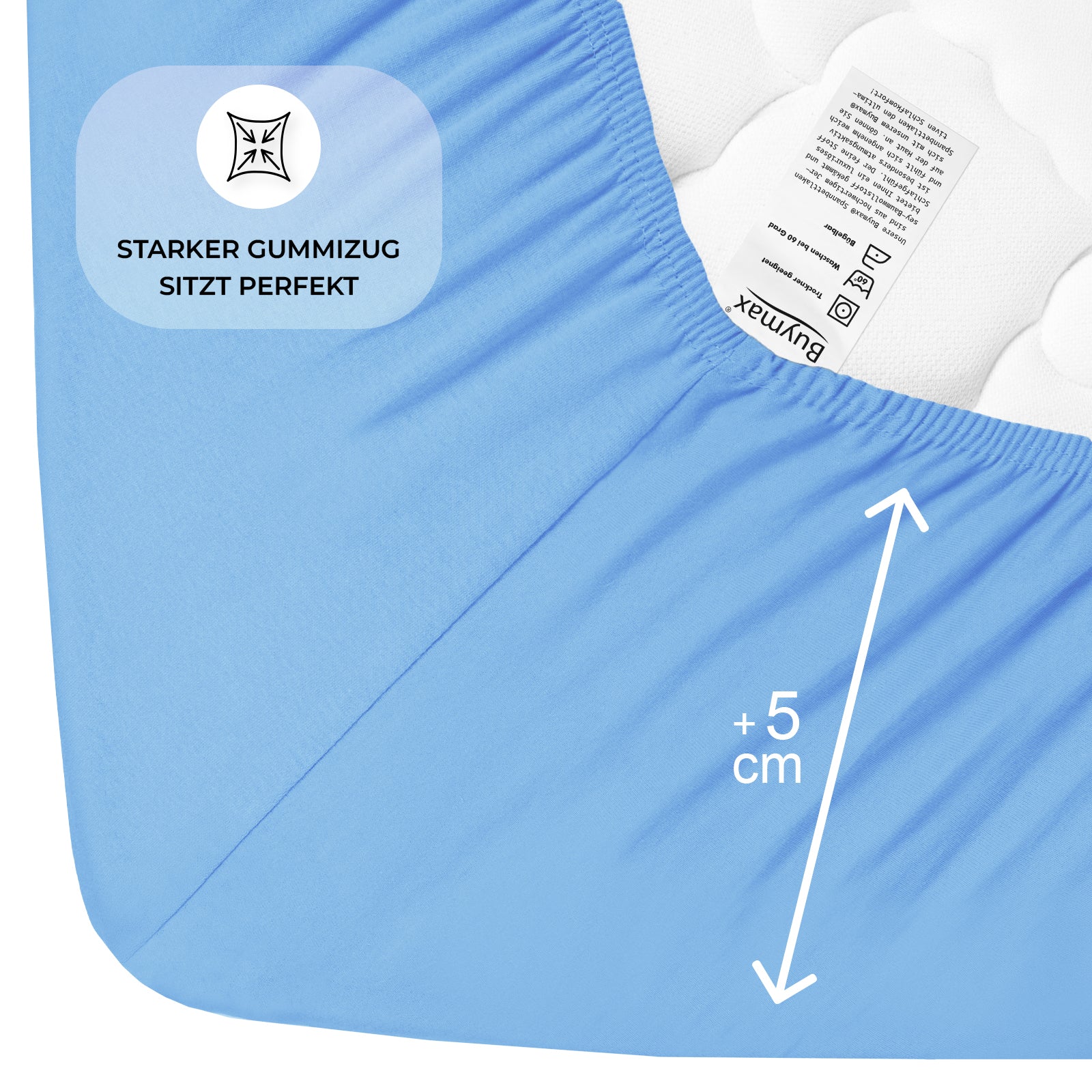 Jersey Spannbettlaken 140x200 cm - Buymax