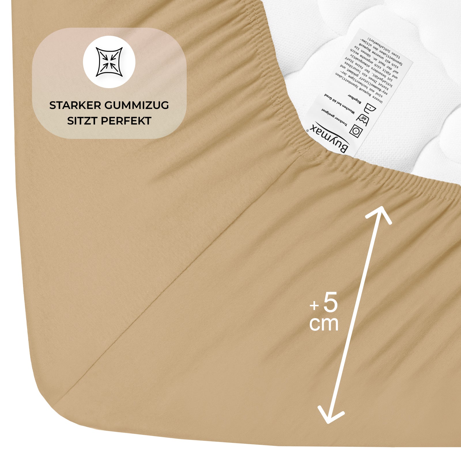 Jersey Spannbettlaken 140x200 cm - Buymax