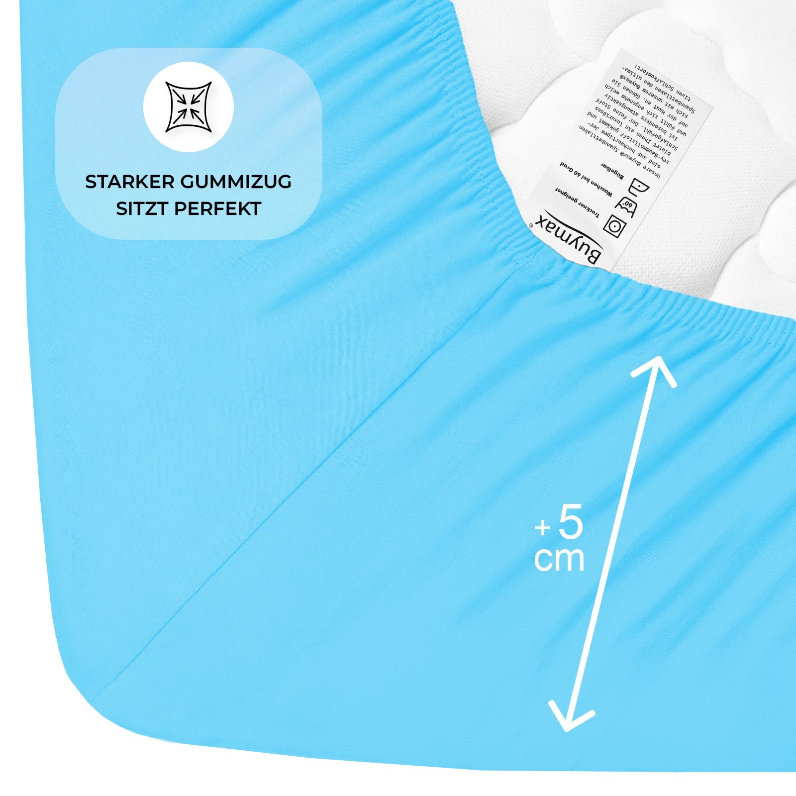 Jersey Spannbettlaken 140x200 cm - Buymax