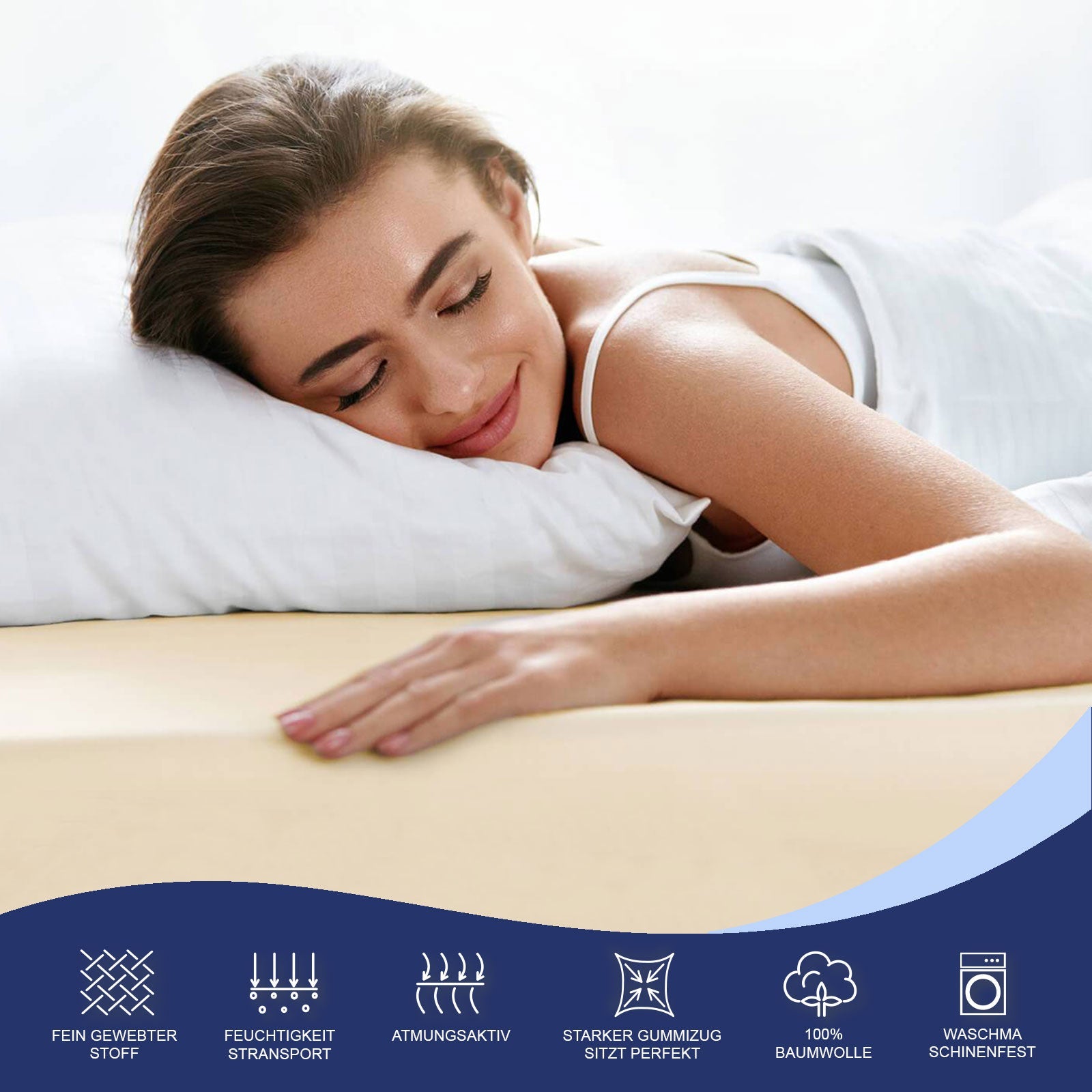 Jersey Spannbettlaken 140x200 cm - Buymax