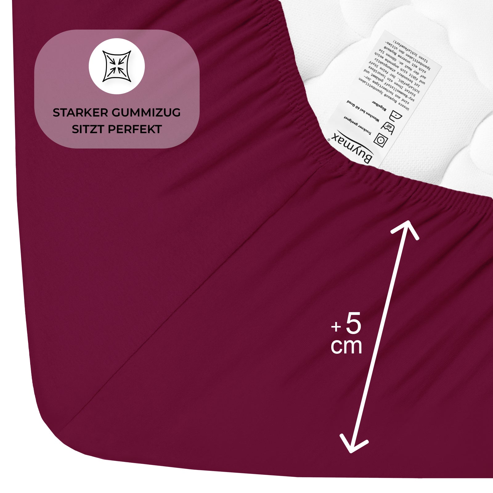 Topper Spannbettlaken 120x200 cm - Buymax