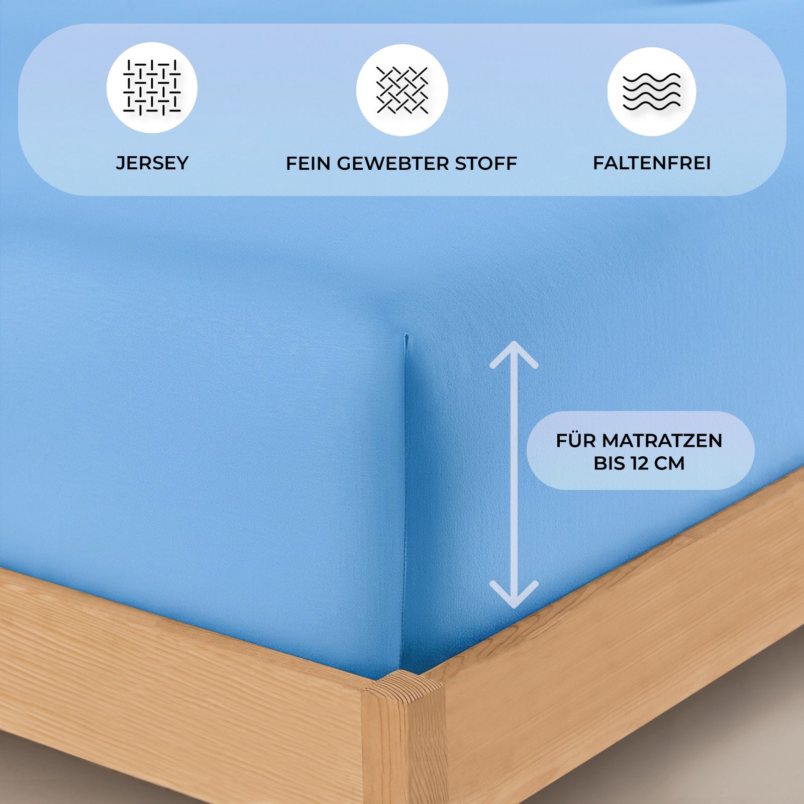 Topper Spannbettlaken 120x200 cm - Buymax