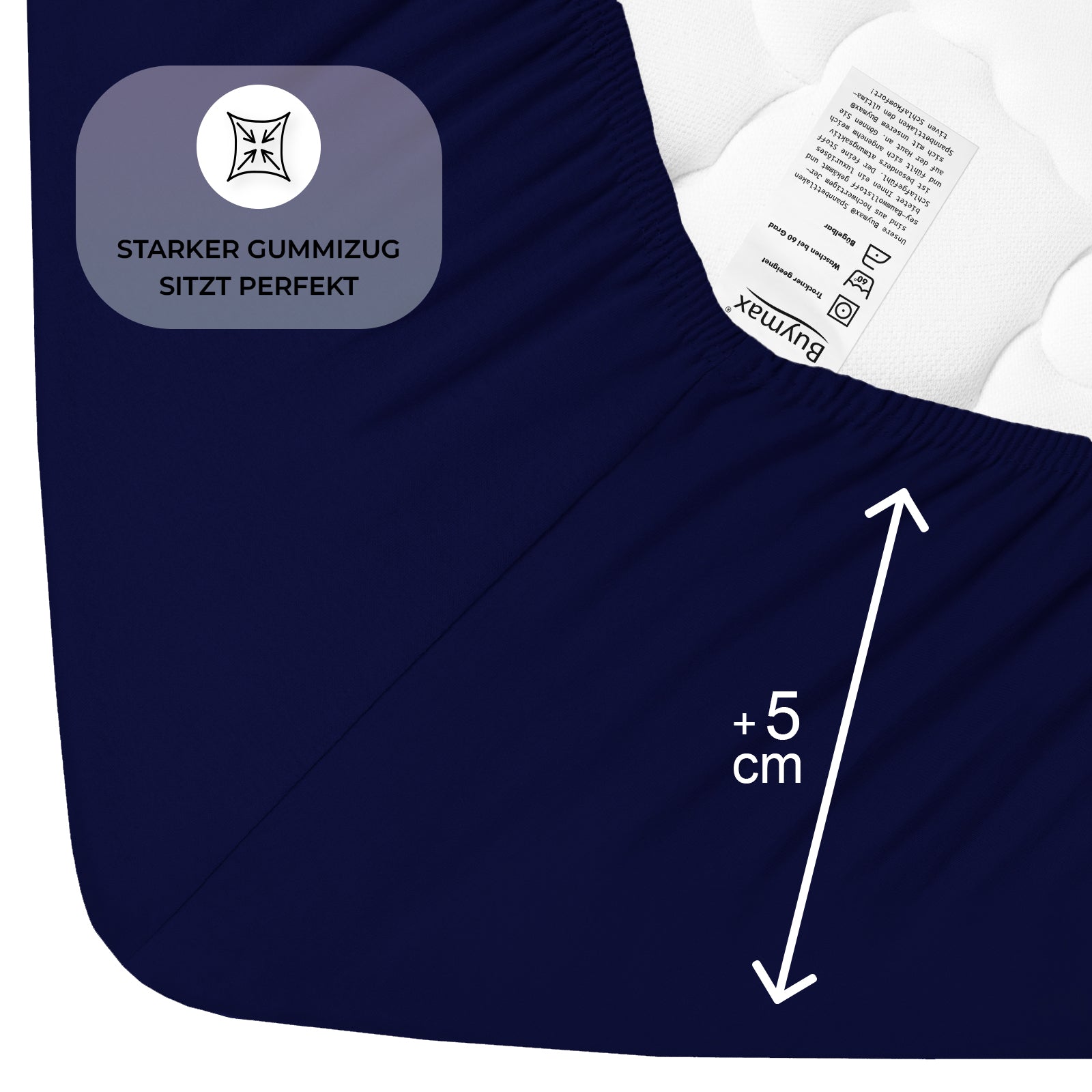 Topper Spannbettlaken 120x200 cm - Buymax