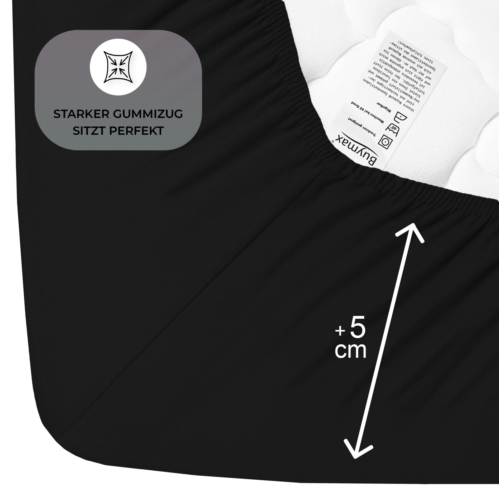 Topper Spannbettlaken 120x200 cm - Buymax