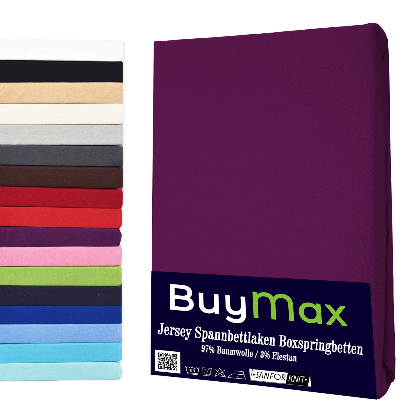 Aubergine Wasserbett Spannbettlaken - Buymax