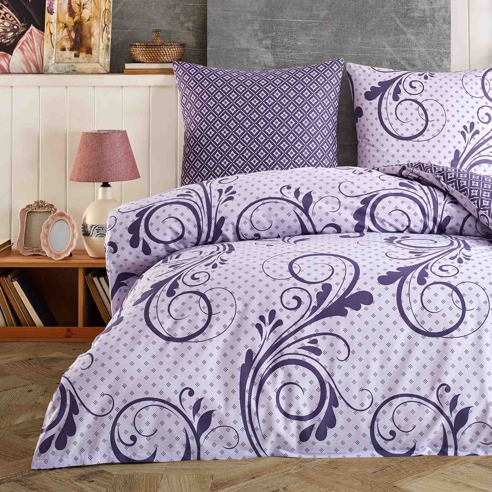2 piece bed linen 155x220 cotton renforce with zipper