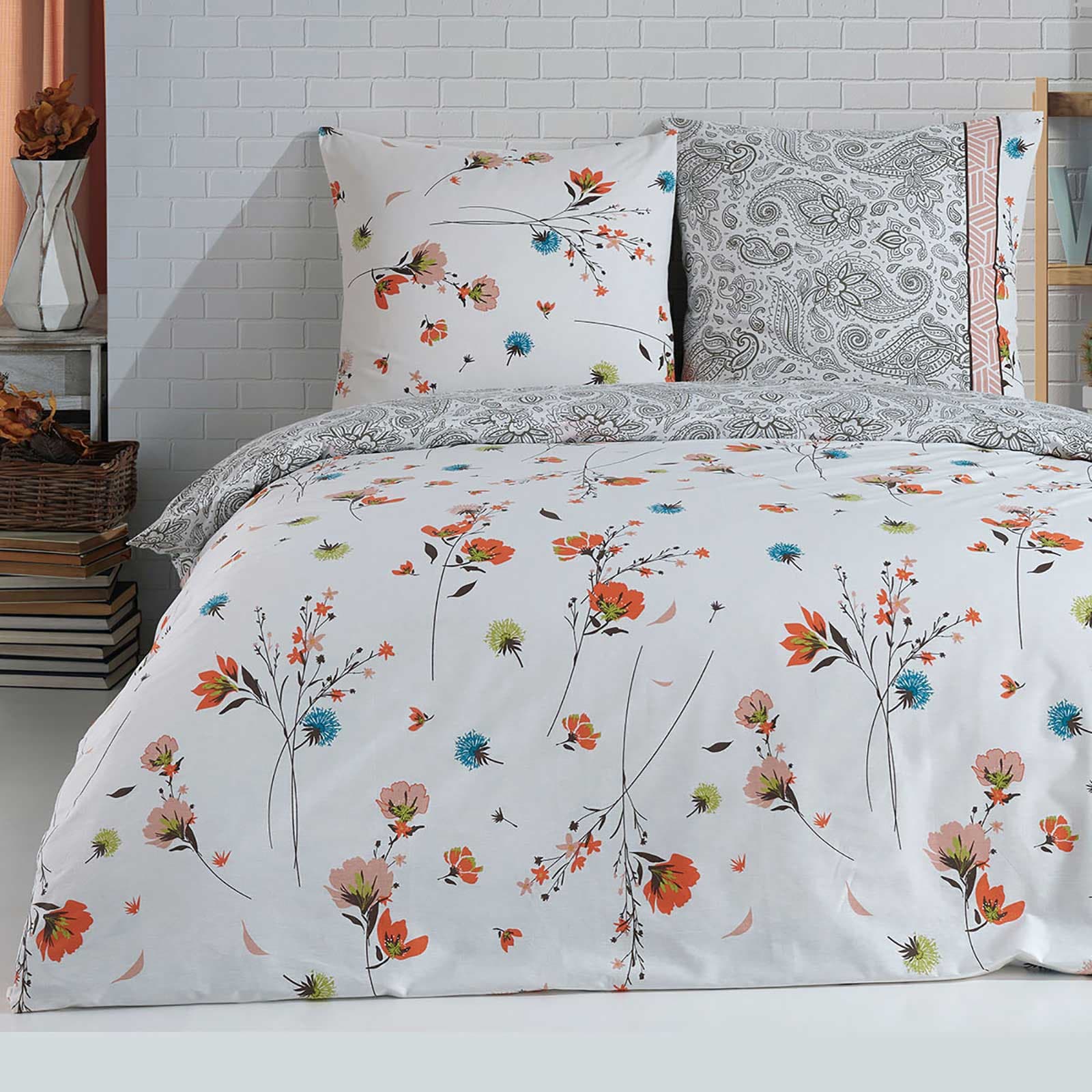 Buymax Renforcé Bettwäsche 100% Baumwolle – Adalia Design & 80x80 cm