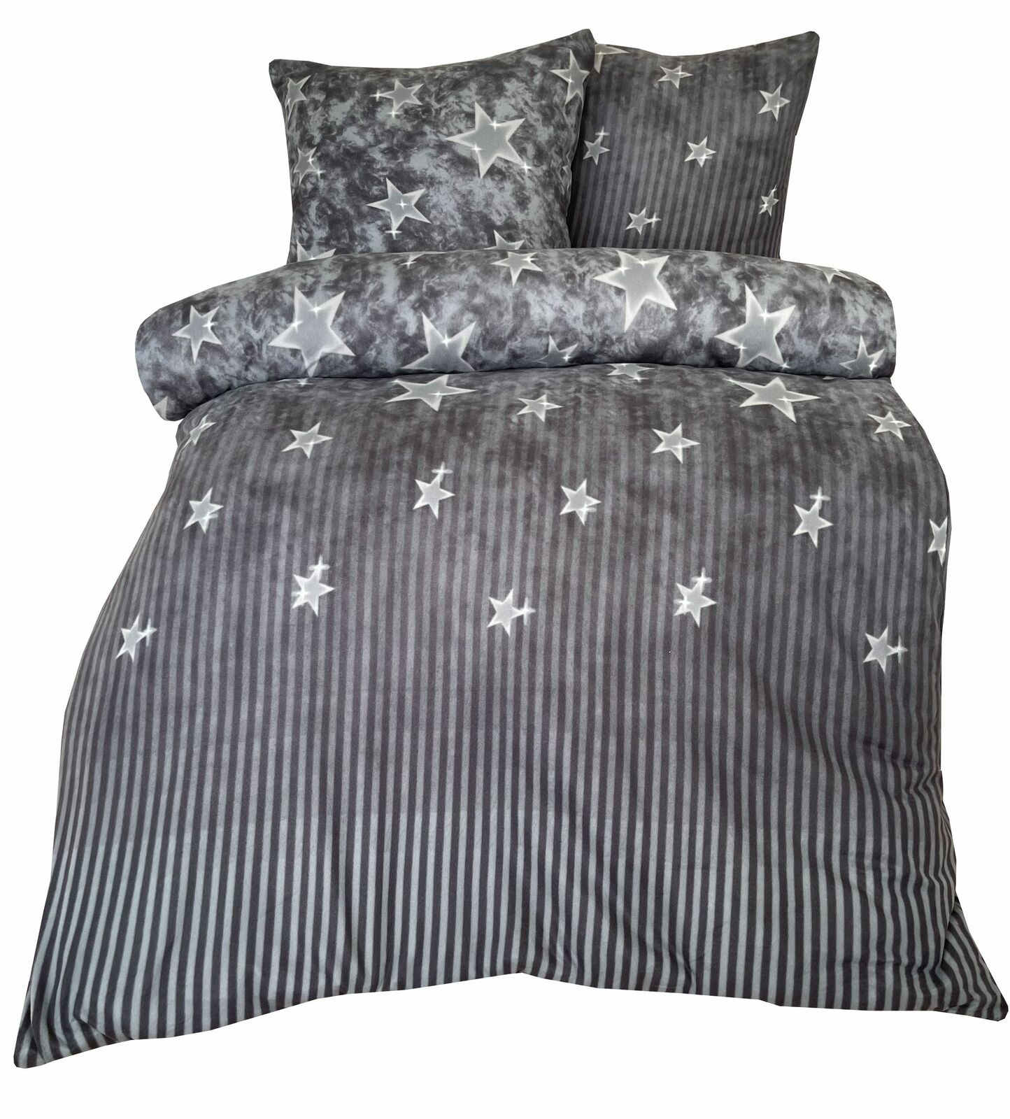 Thermo Fleece Bettwäsche "galaxy grey" - Buymax