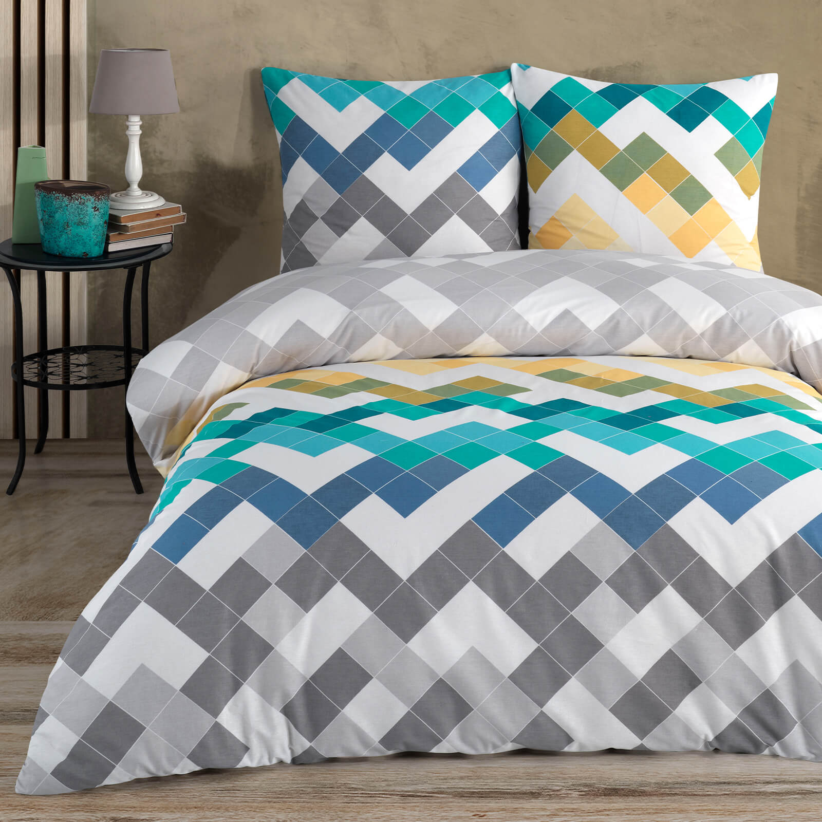 Buymax Renforcé Bettwäsche 100%Baumwolle – Larinda Design & 80x80cm