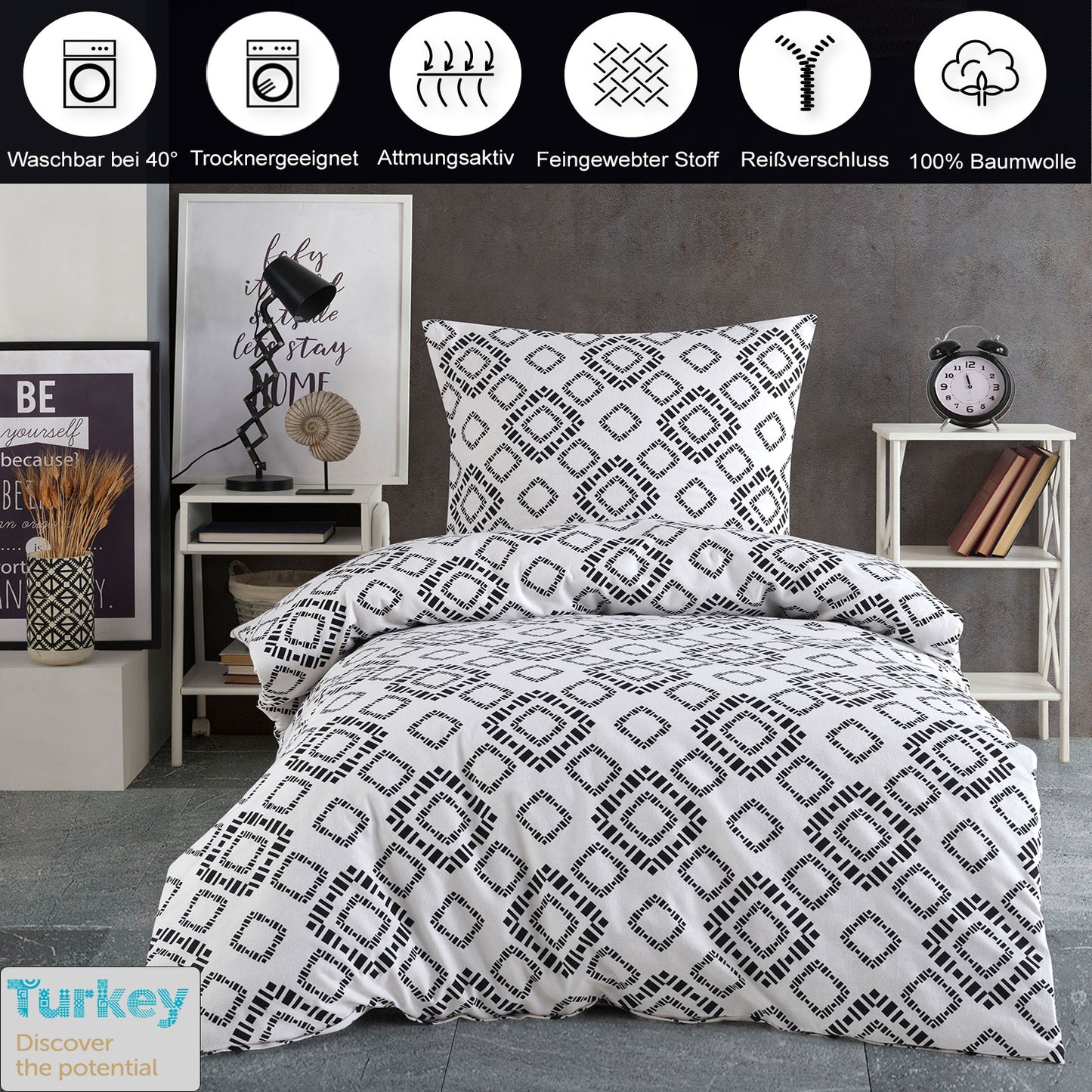 Biber Bettwäsche „Dream“ – 100% Baumwolle, Kuschelig & Warm – Buymax