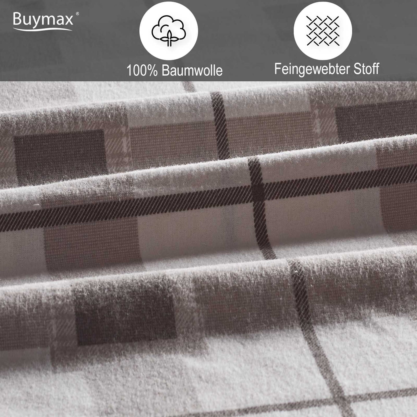 Biber Bettwäsche 100% Baumwolle "nuevo" - Buymax