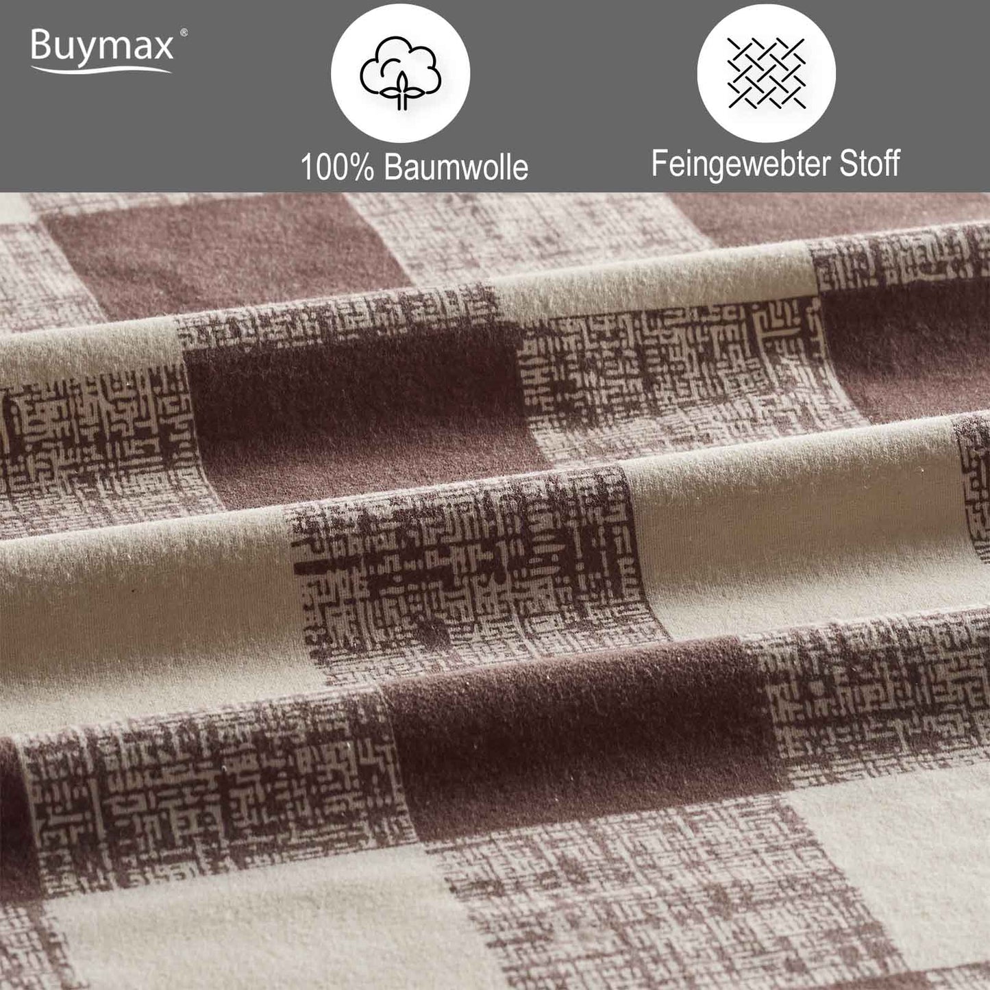 Biber Bettwäsche 100% Baumwolle "aliento" - Buymax