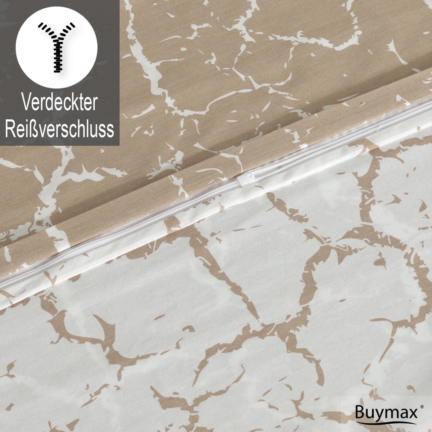 Renforcé Bettwäsche "mercer beige" aus Baumwolle - Buymax