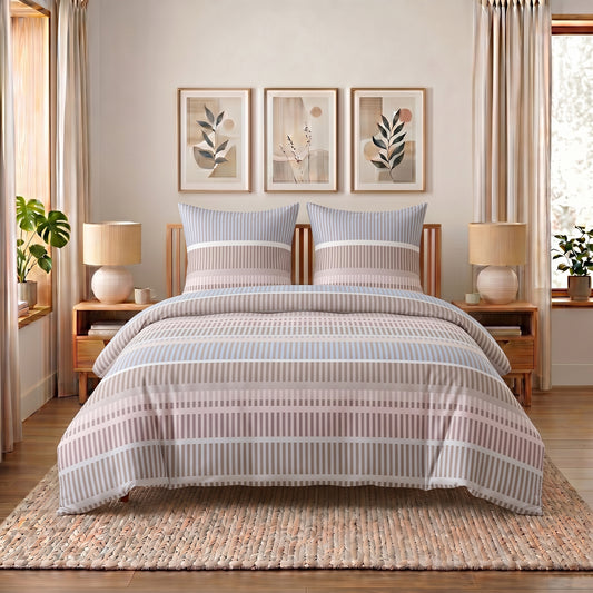 Bettwäsche Emma Beige, Reißverschluss, 80x80 cm Kissenbezug, Polycotton – Bild 1