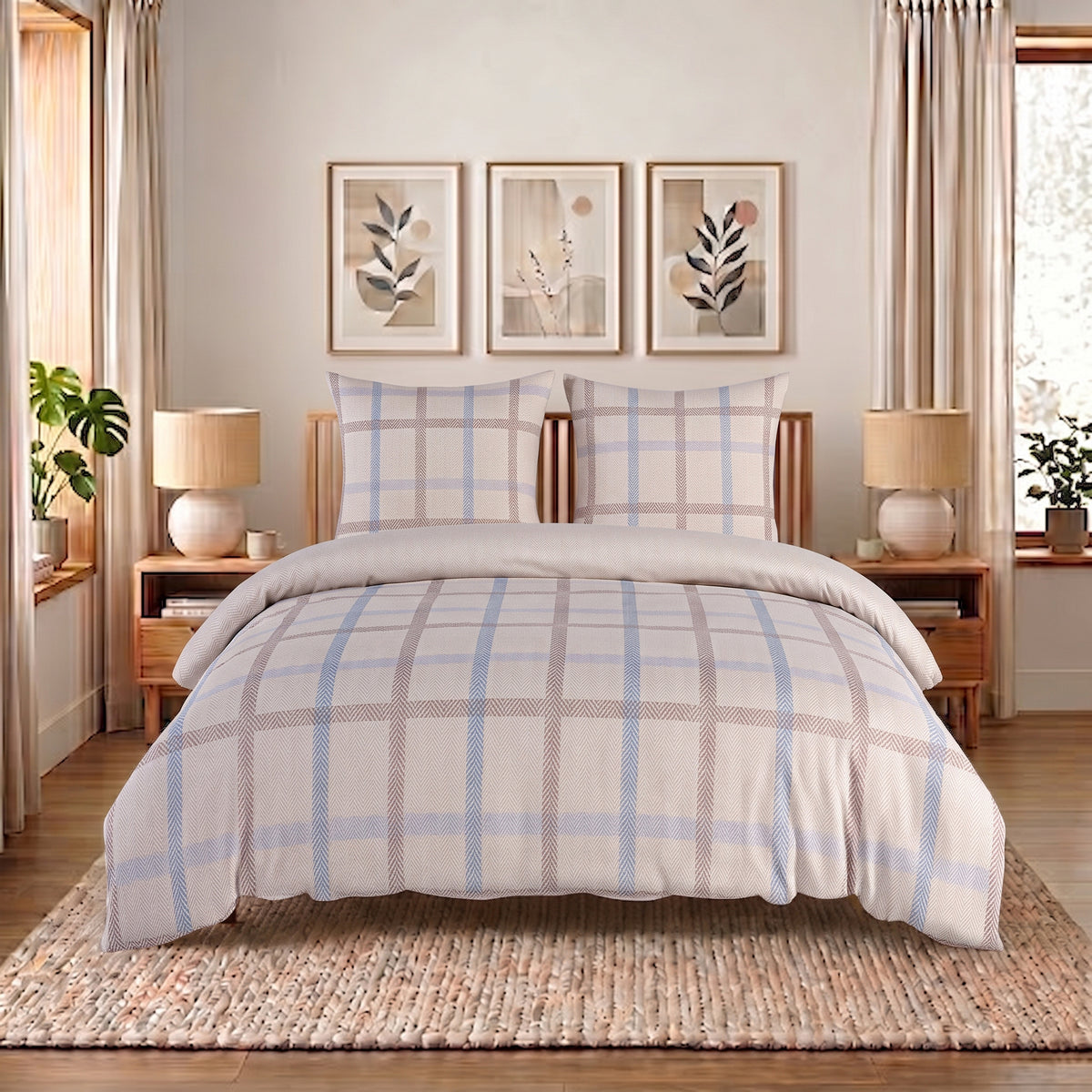 Bettwäsche Peak Beige, Reißverschluss, 80x80 cm Kissenbezug, Polycotton – Bild 2