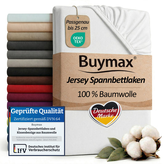 Jersey fitted sheet 90x200 cm