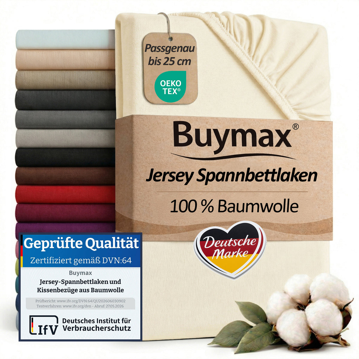 Drap housse jersey 80x200 cm