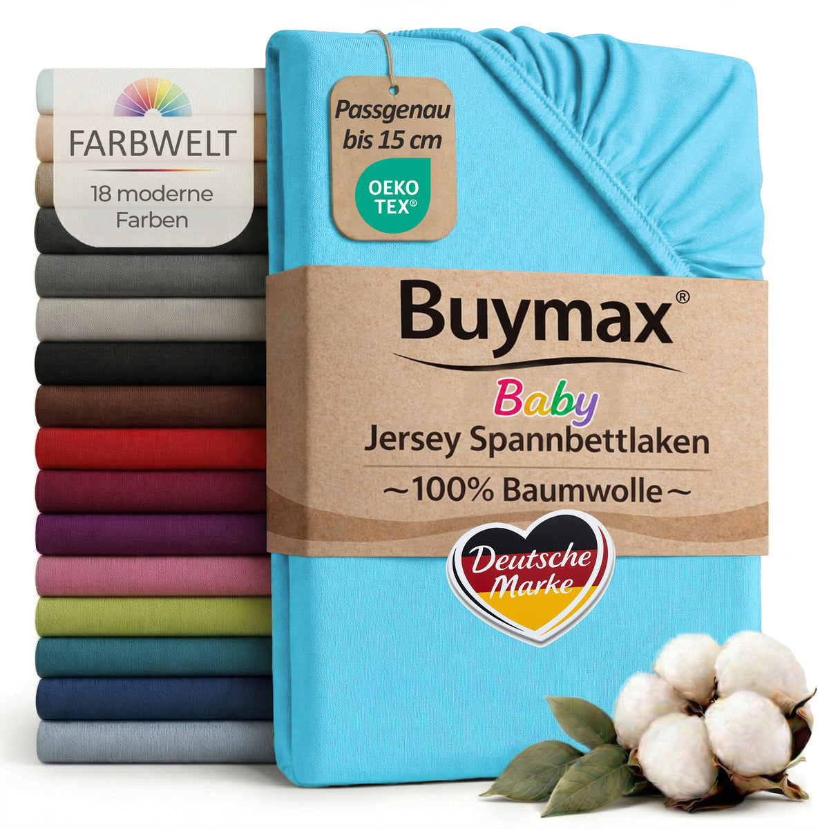 Jersey fitted sheet, for babies and children