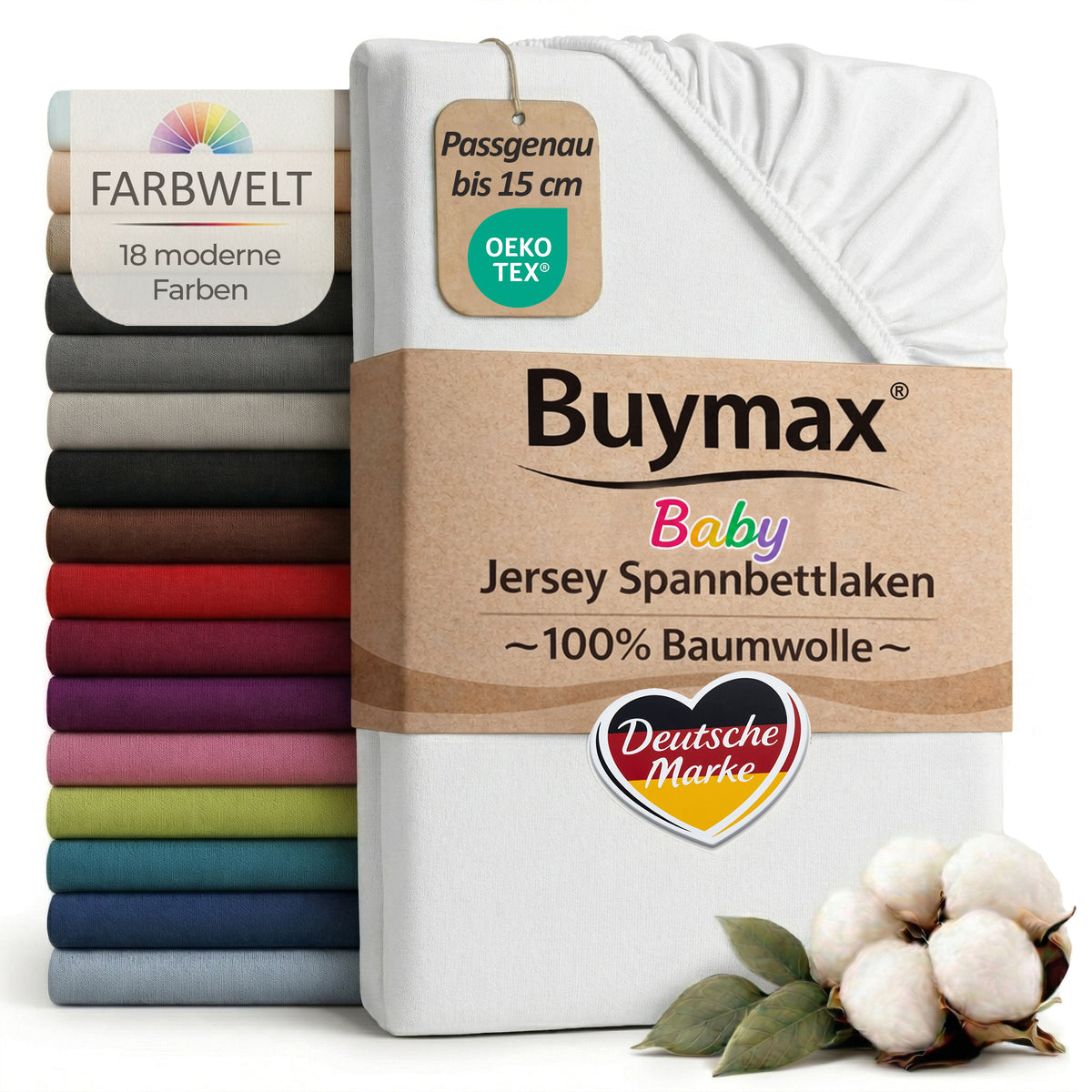 Jersey fitted sheet, for babies and children