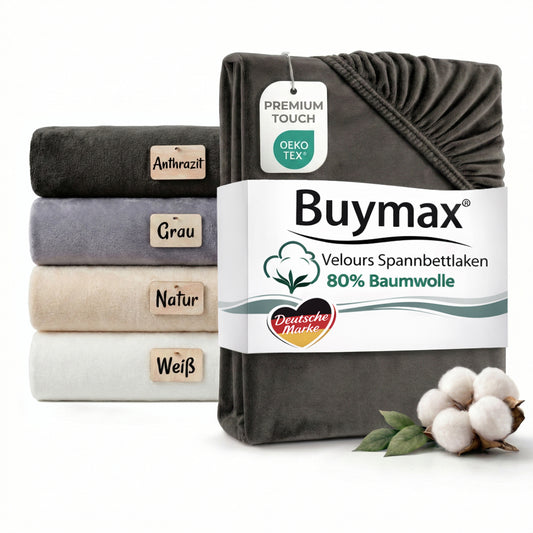 Premium Baumwoll Velours Spannbettlaken 140x200 cm – 160x200 cm