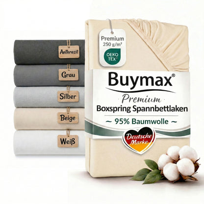 Premium Boxspringbett Spannbettlaken 90x200–100x220 cm