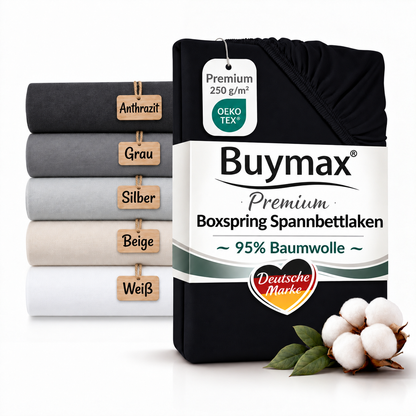 Premium Boxspringbett Spannbettlaken 90x200–100x220 cm