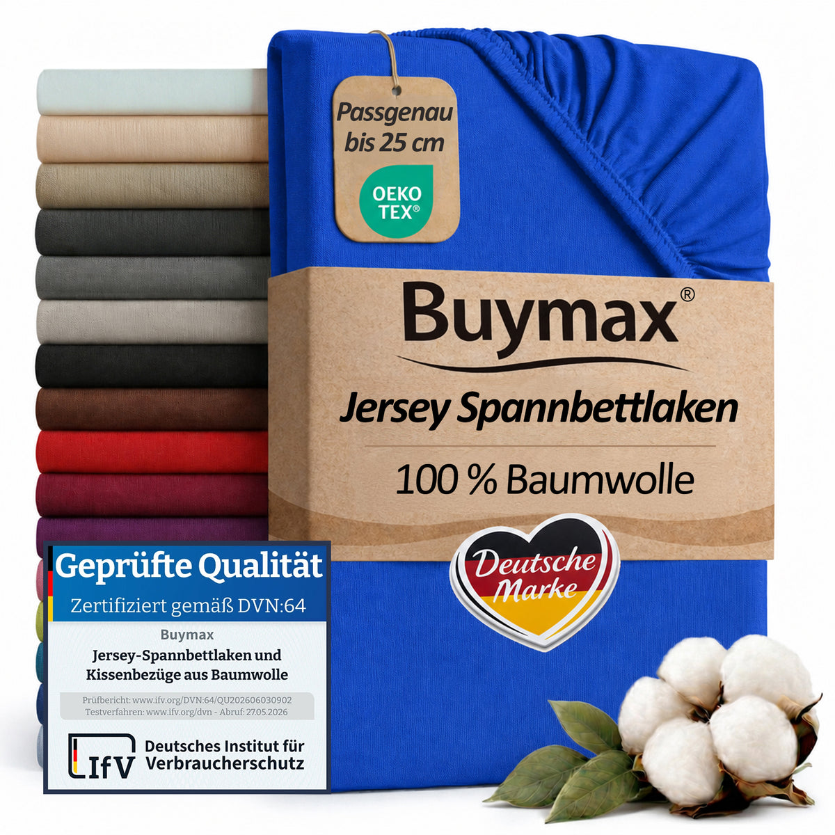 Jersey Spannbettlaken 180x200 cm