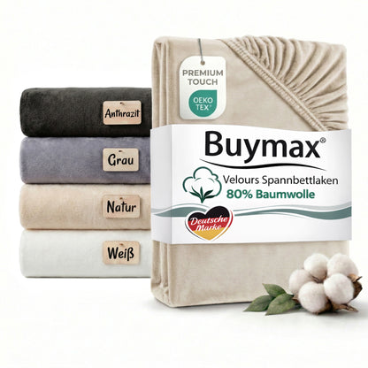 Premium Baumwoll Velours Spannbettlaken 140x200 cm – 160x200 cm