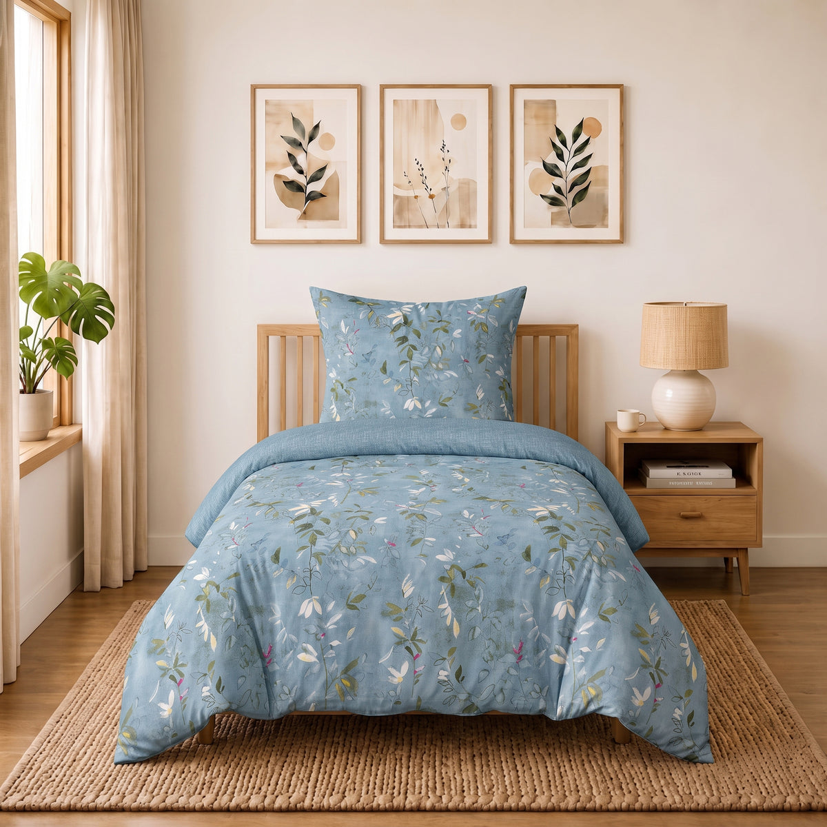 Bettwäsche Orville, Reißverschluss, 80x80 cm Kissenbezug, Polycotton – Bild 1