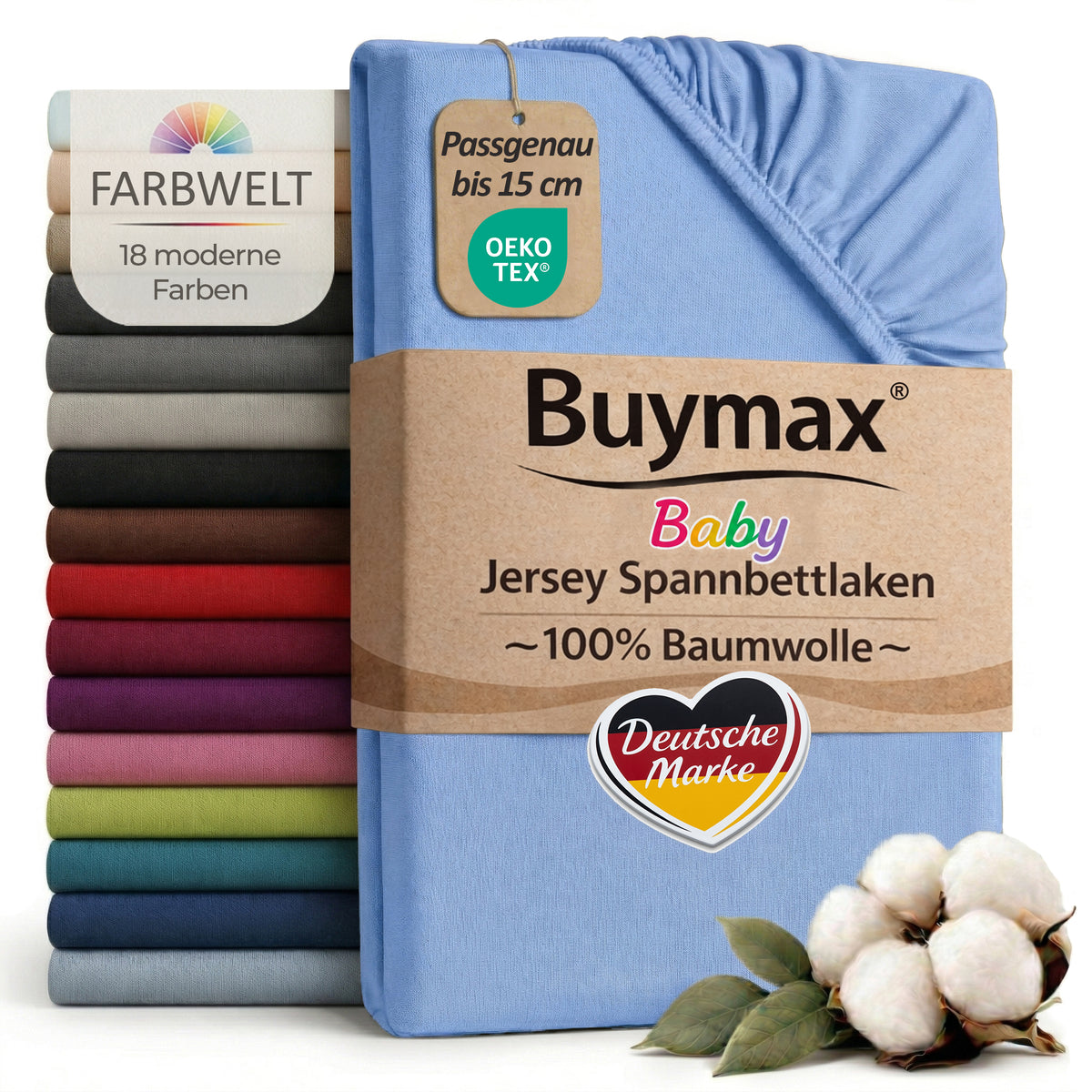 Jersey fitted sheet, for babies and children