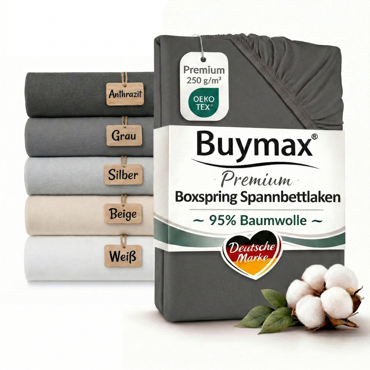 Premium Boxspringbett Spannbettlaken 140x200–160x220 cm