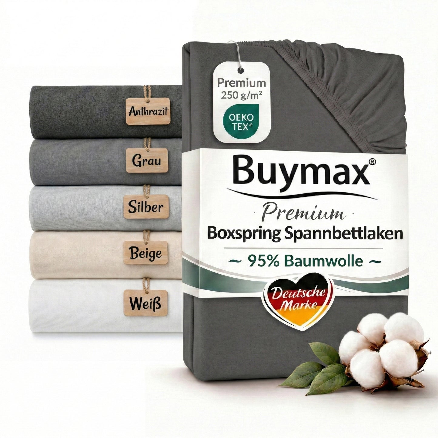 Premium Boxspringbett Spannbettlaken 140x200–160x220 cm