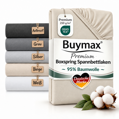 Premium Boxspringbett Spannbettlaken 180x200–200x220 cm