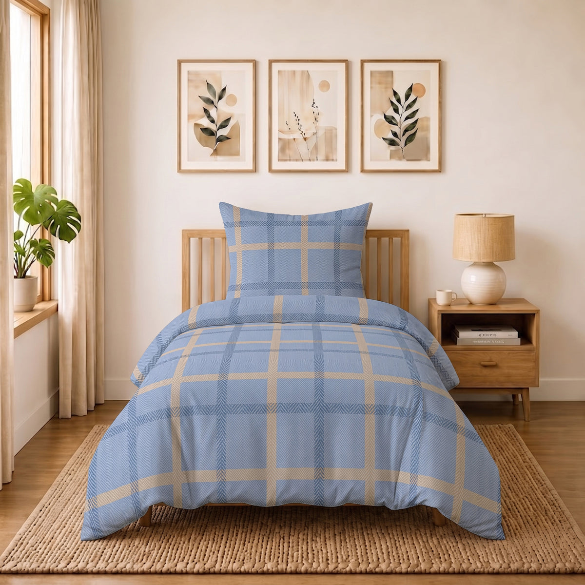 Bettwäsche Peak Dunkelblau, Reißverschluss, 80x80 cm Kissenbezug, Polycotton – Bild 9