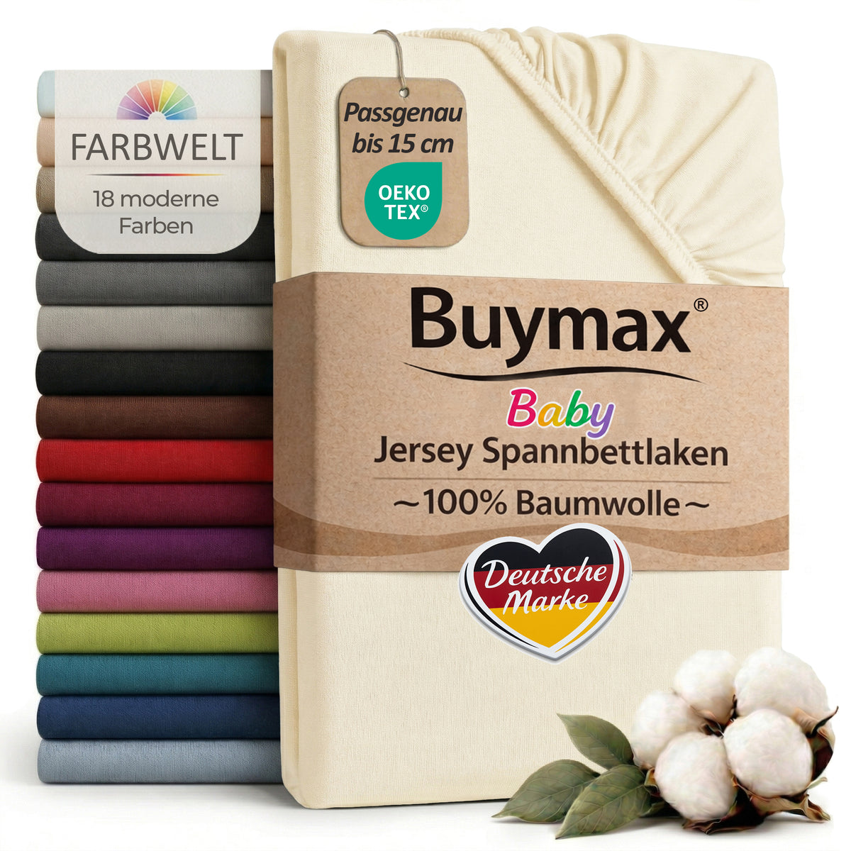 Jersey fitted sheet, for babies and children