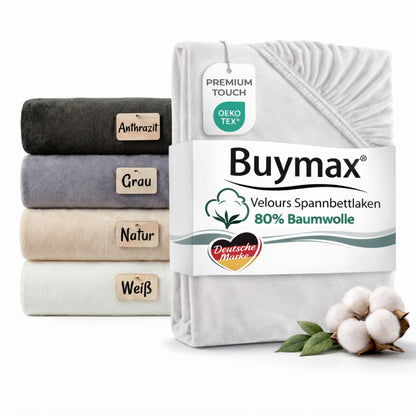 Premium Baumwoll Velours Spannbettlaken 140x200 cm – 160x200 cm