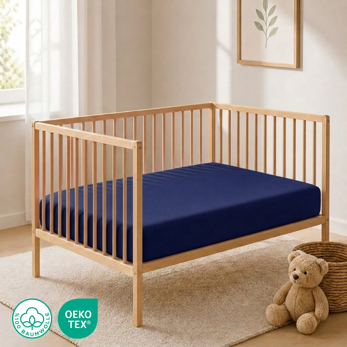 Jersey fitted sheet, for babies and children