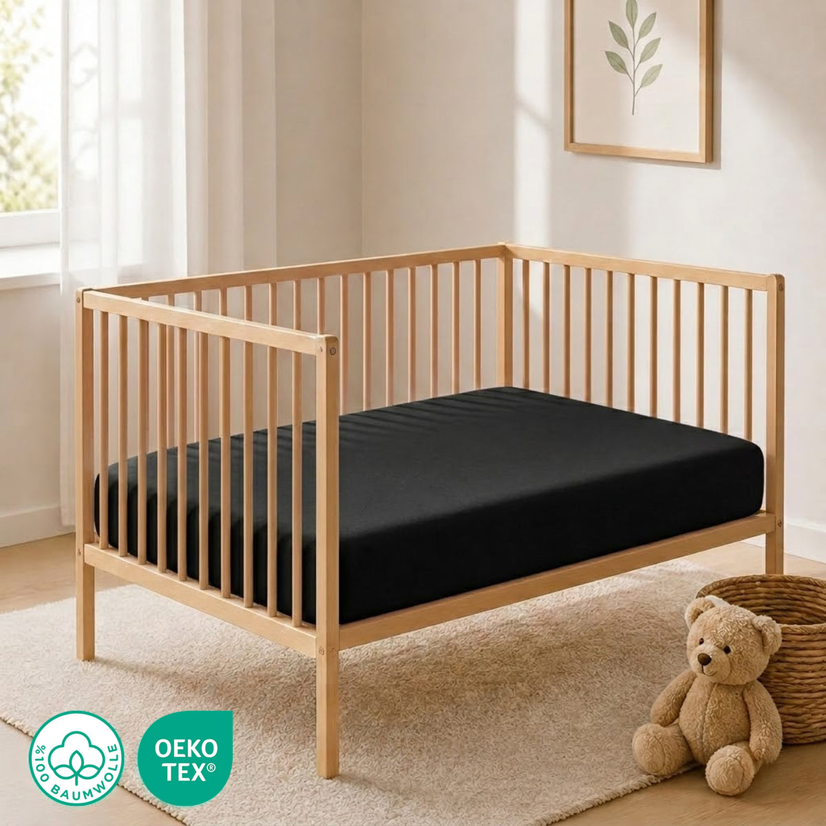 Jersey fitted sheet, for babies and children