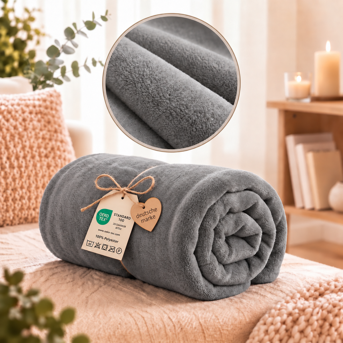 Farbe: Grau | Kuscheldecke Lifestyle
