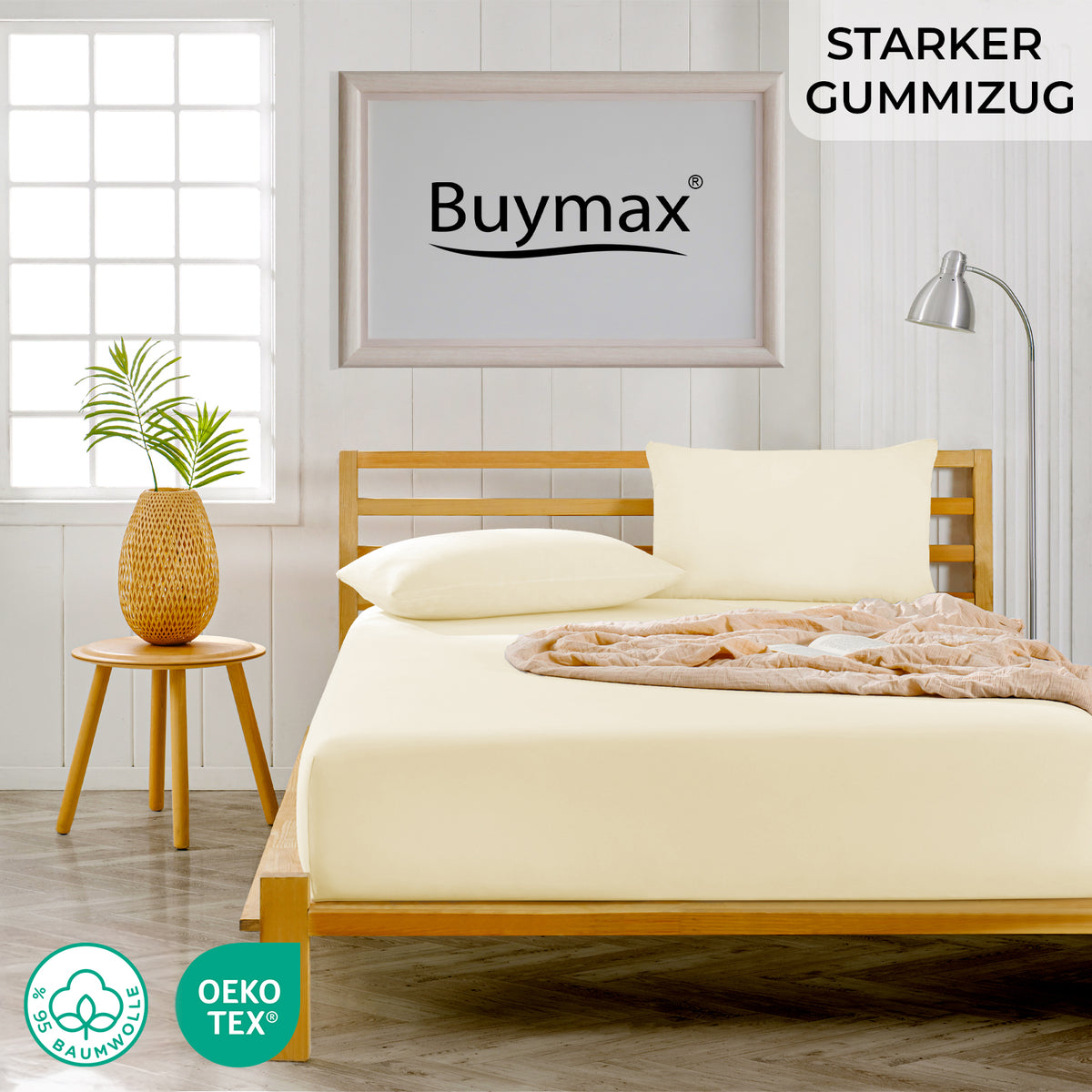 Premium Boxspringbett Spannbettlaken 140x200–160x220 cm