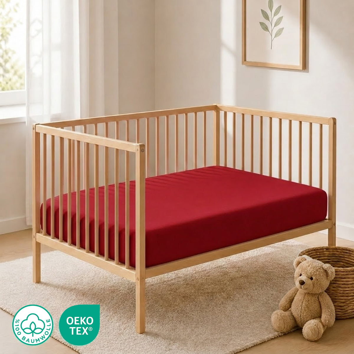 Jersey fitted sheet, for babies and children