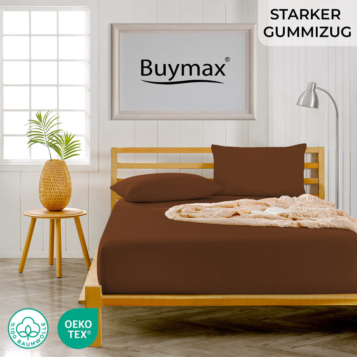 Premium Boxspringbett Spannbettlaken 90x200–100x220 cm